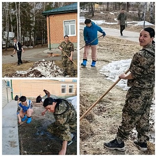 Природа пробудилась от зимы и территория БОЛЬШОГО ДОМА